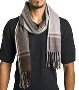 Alpine Swiss Mens Scarf Soft Knit Winter Scarves Plaid Striped or Solid Neck – Fall Plaid