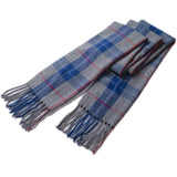 Alpine Swiss Mens Scarf Soft Knit Winter Scarves Plaid Striped or Solid Neck – Blue Gray Plaid