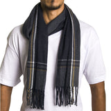 Alpine Swiss Mens Scarf Soft Knit Winter Scarves Plaid Striped or Solid Neck – Dusk Plaid