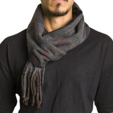 Alpine Swiss Mens Scarf Soft Knit Winter Scarves Plaid Striped or Solid Neck – Hunter Plaid