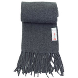 Alpine Swiss Mens Scarf Soft Knit Winter Scarves Plaid Striped or Solid Neck – Solid Gray