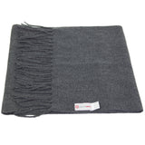 Alpine Swiss Mens Scarf Soft Knit Winter Scarves Plaid Striped or Solid Neck – Solid Gray