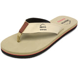 Alpine Swiss Mens Flip Flops Lightweight Thong Sandals Beach Slides EVA Sole for – Tan