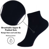 Alpine Swiss Mens Ankle Socks 8 Pack Cotton Athletic Performance Socks for Men – Black