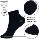 Alpine Swiss Mens Ankle Socks 8 Pack Cotton Athletic Performance Socks for Men – Black