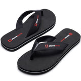 Alpine Swiss Mens Flip Flops Lightweight Thong Sandals Beach Slides EVA Sole for – Obsidian Black