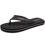 Alpine Swiss Mens Flip Flops Lightweight Thong Sandals Beach Slides EVA Sole for – Obsidian Black