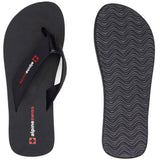 Alpine Swiss Mens Flip Flops Lightweight Thong Sandals Beach Slides EVA Sole for – Obsidian Black