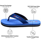 Alpine Swiss Mens Flip Flops Lightweight Thong Sandals Beach Slides EVA Sole for – Royal Blue