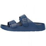 Alpine Swiss Mens Double Strap EVA Slide Sandals Sole Flat Casual Comfort Shoes – Blue