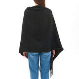 Alpine Swiss Womens Shawl Evening Wrap Pashmina Large Scarf Fringe Cape Poncho – Black