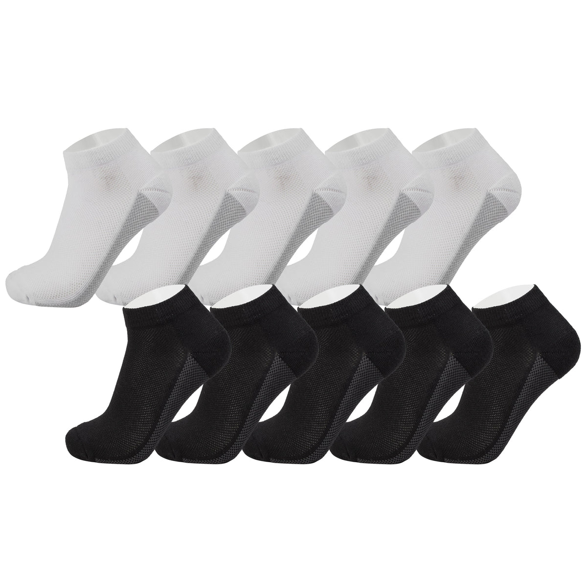 Alpine Swiss Mens Athletic Performance Low Cut Ankle Socks Cotton Multipack Sock – 10 Pack Mix