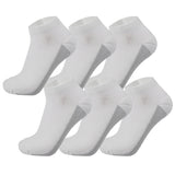 Alpine Swiss Mens Athletic Performance Low Cut Ankle Socks Cotton Multipack Sock – 6 Pack White