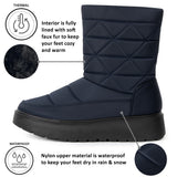 Alpine Swiss Zoey Women’s Winter Boots – Navy