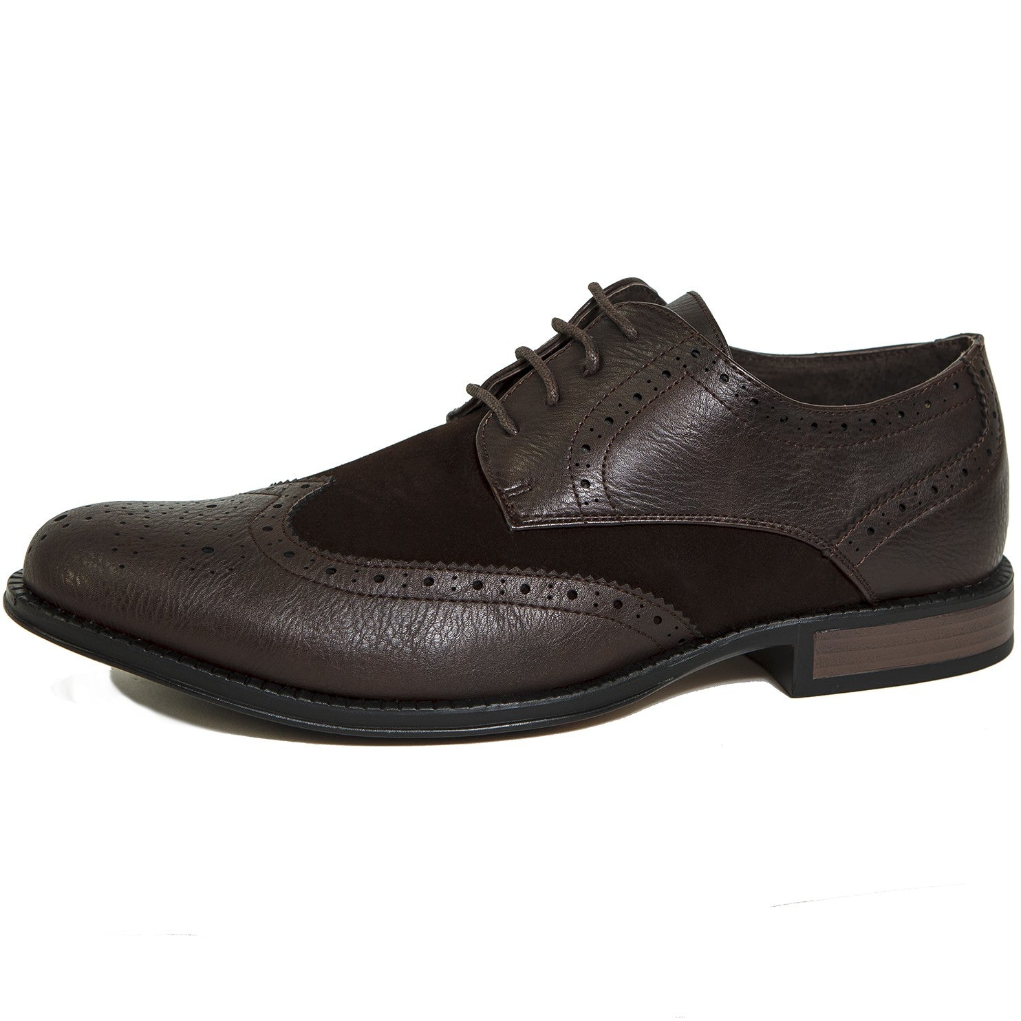 Alpine Swiss Zurich Mens Wing Tip Oxfords Two Tone Brogue