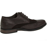 Alpine Swiss Zurich Mens Wing Tip Dress Shoes Two Tone Brogue Lace Up Oxfords – 2-Tone Brown