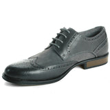 Alpine Swiss Zurich Mens Wing Tip Dress Shoes Two Tone Brogue Lace Up Oxfords – 2-Tone Gray
