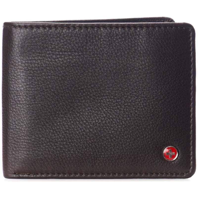 RFID Bifold Commuter Wallet Cowhide Leather 