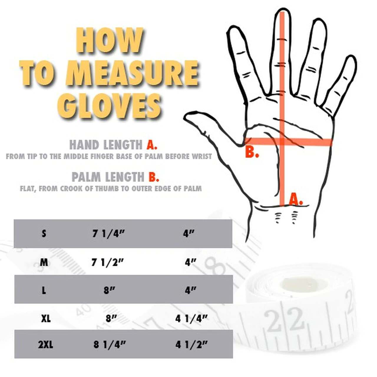 Gloves Sizing Chart Uk