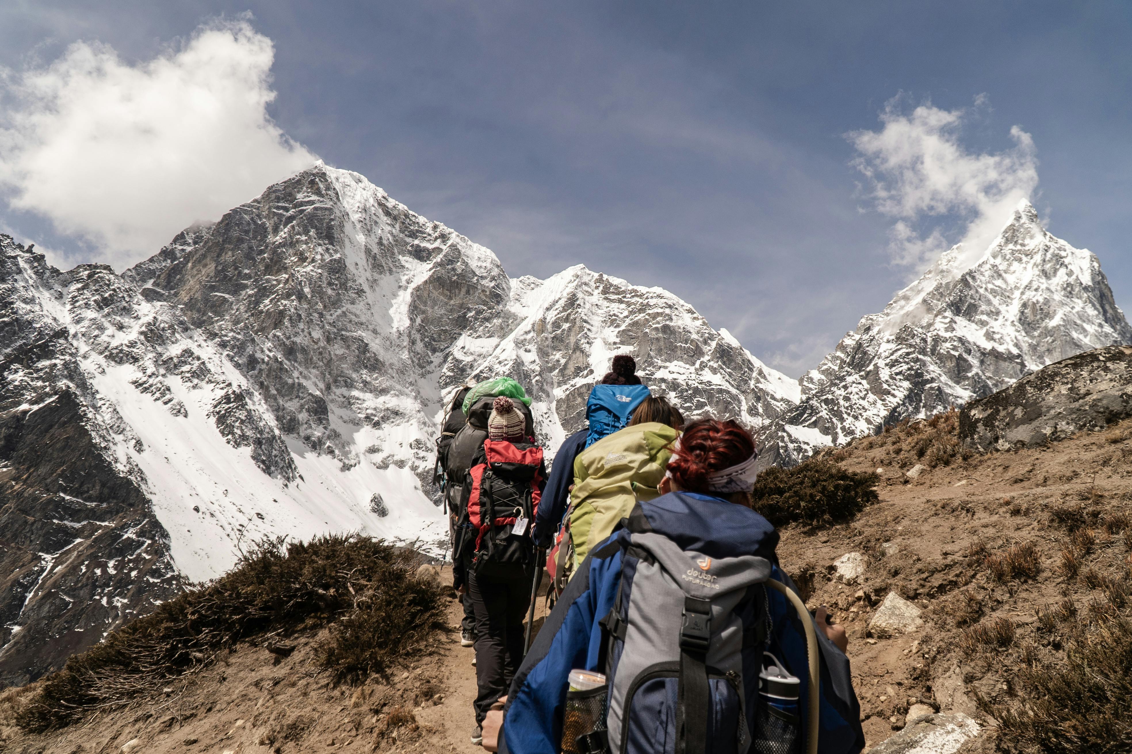 hikers in the mountains