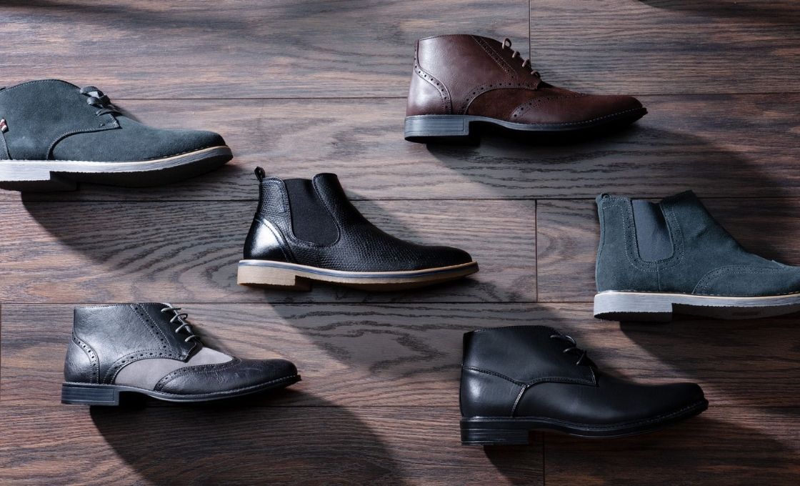 classic boots for men on the wall