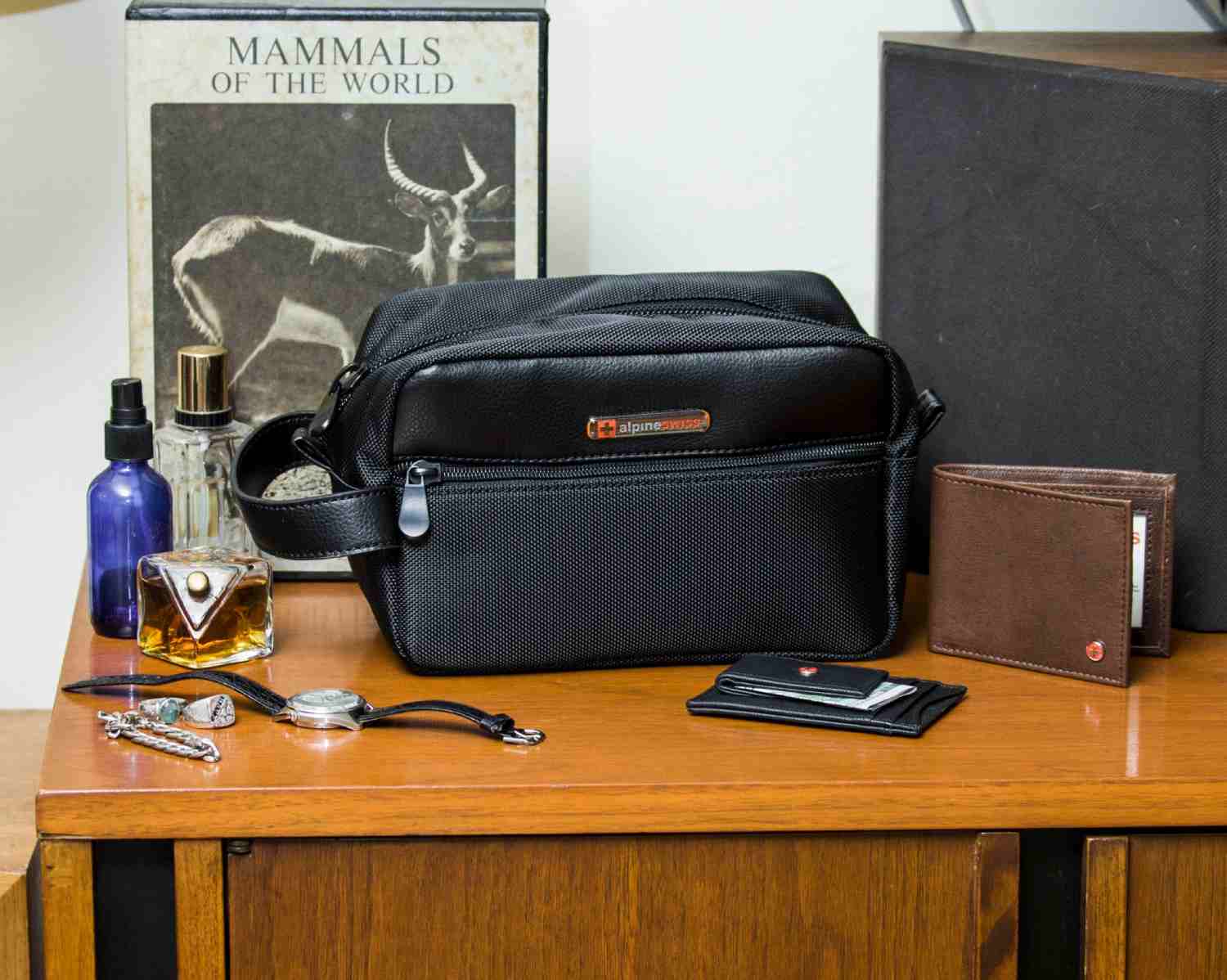 Travel essentials for a business traveler groom