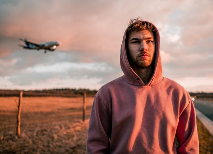 man wearing a hoodie